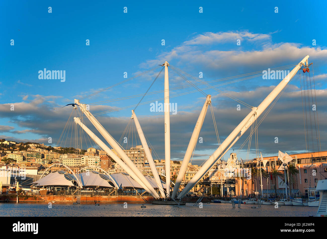 A view of the ancient port of Genova. Stock Photo