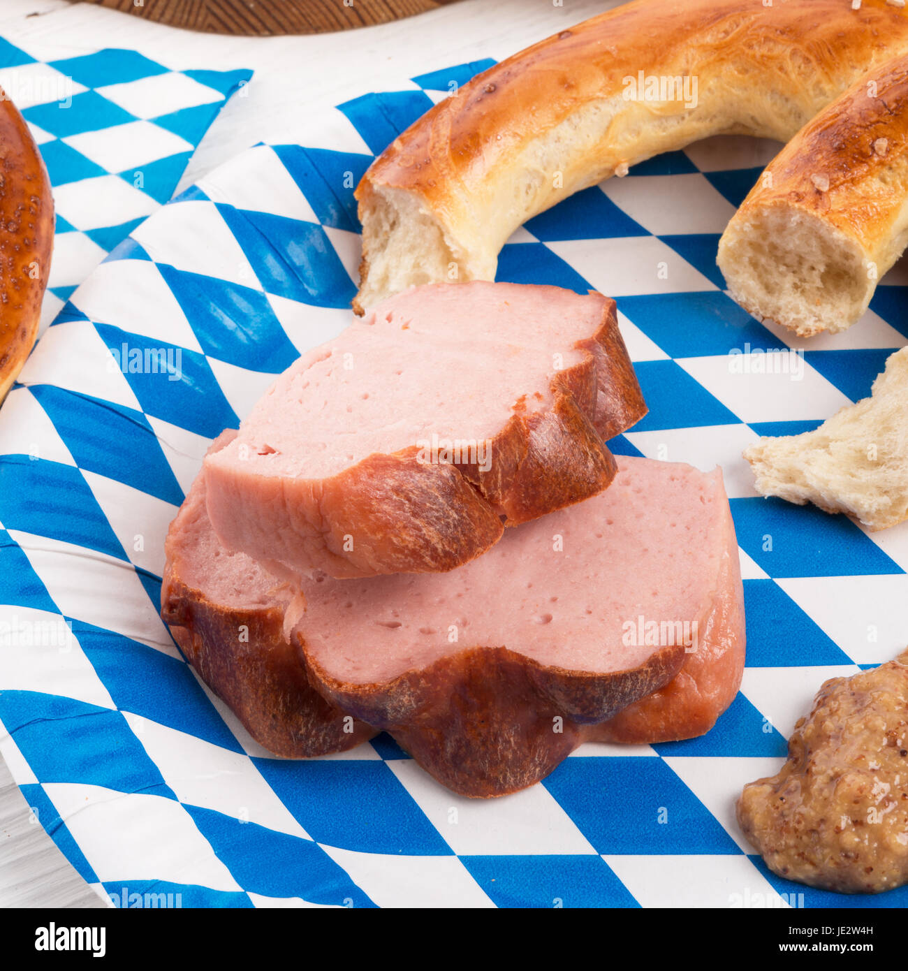 german liver cheese Stock Photo Alamy