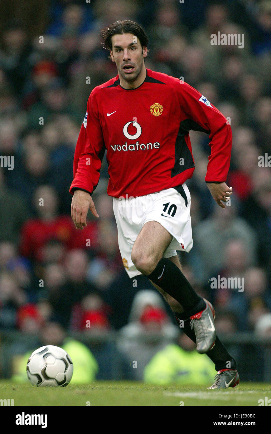 RUUD VAN NISTELROOY MANCHESTER UNITED FC OLD TRAFFORD MANCESTER 06 December 2002 Stock Photo