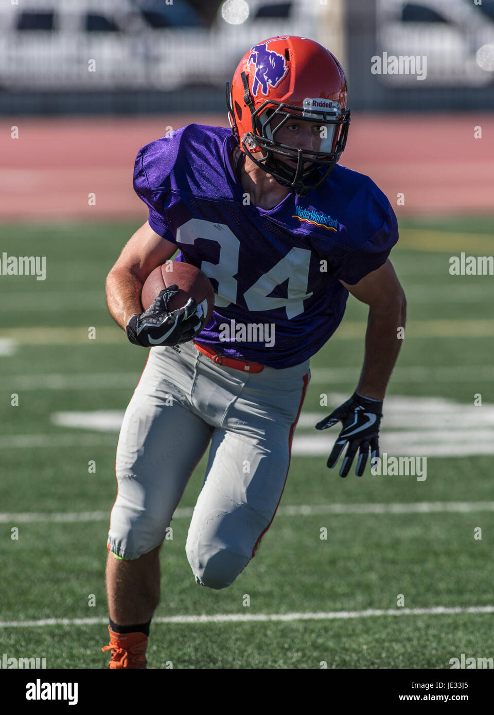 NORCAL Lions Club Football All Stars action in Oroville, California. Stock Photo