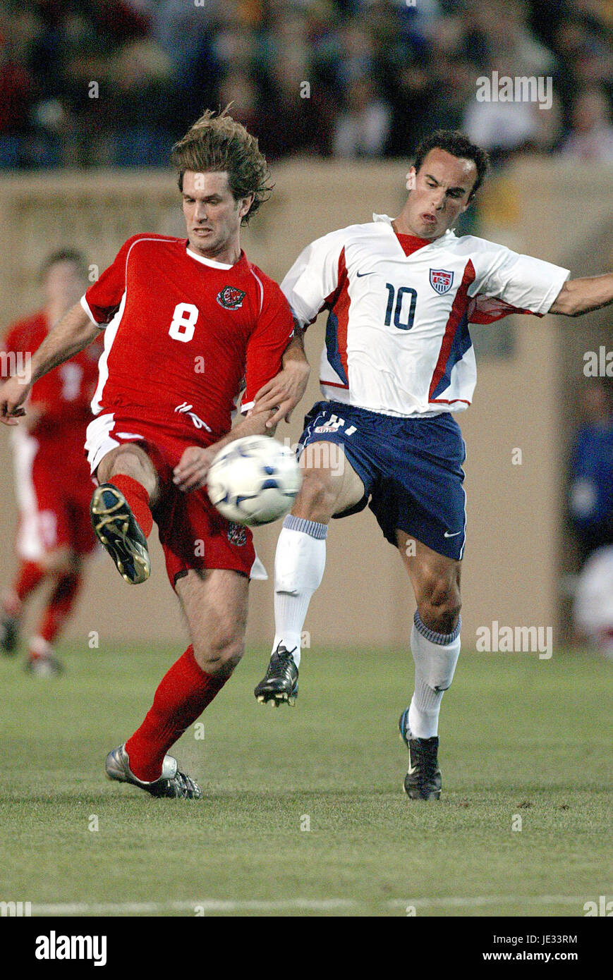 ANDY JOHNSON & LANDON DONOVAN USA V WALES SPARTAN STADIUM SAN JOSE USA