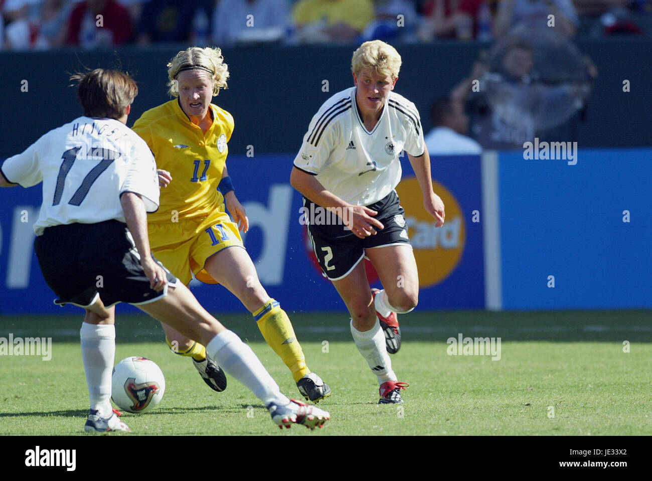 RENATE LINGOR HANNA LJUNGBERG GERMANY V SWEDEN CARSON LOS ANGELES USA 12 October 2003 Stock Photo