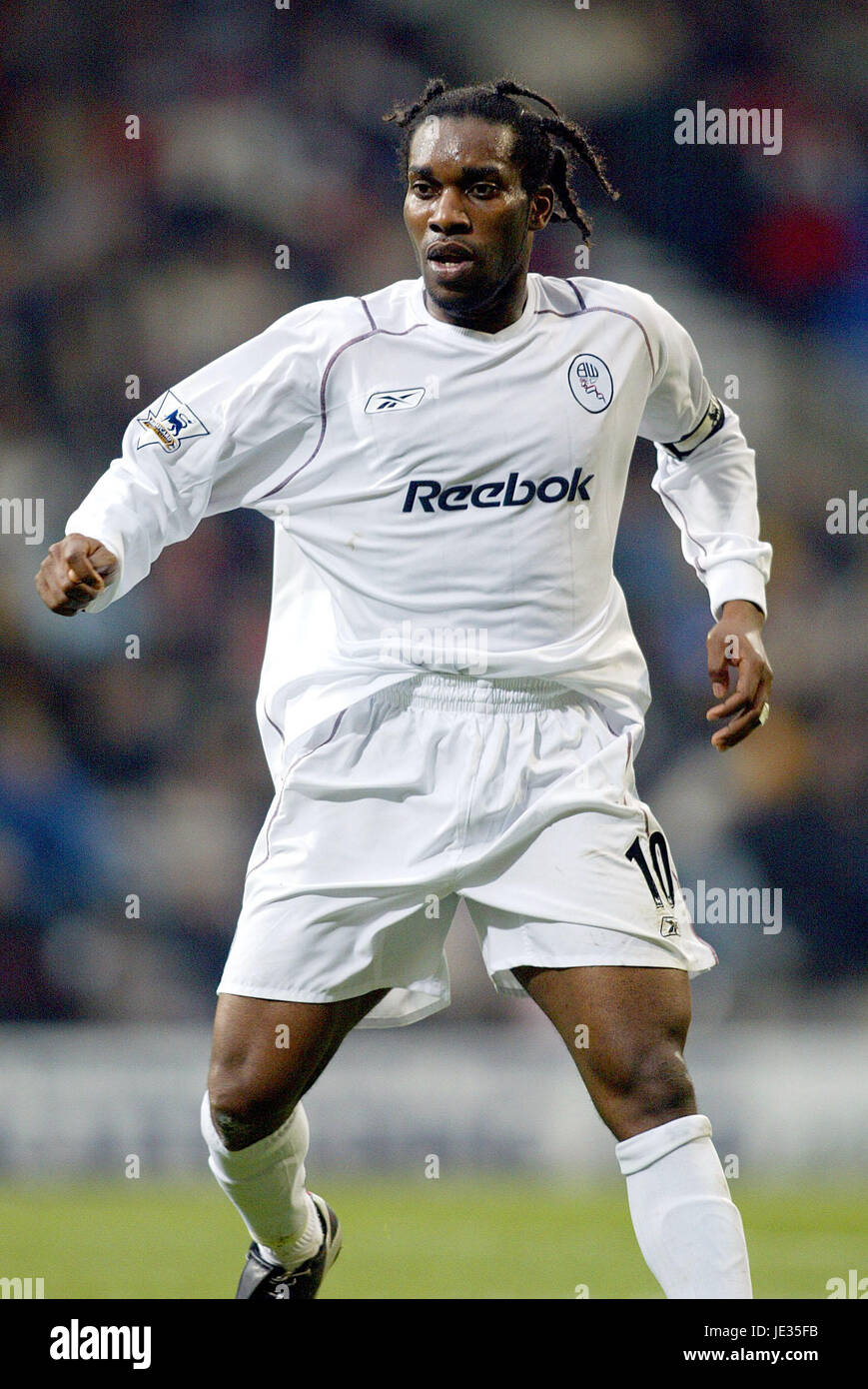 Jay Jay Okocha Bolton Wanderers Fc Reebok Stadium Bolton England 08 Stock Photo Alamy