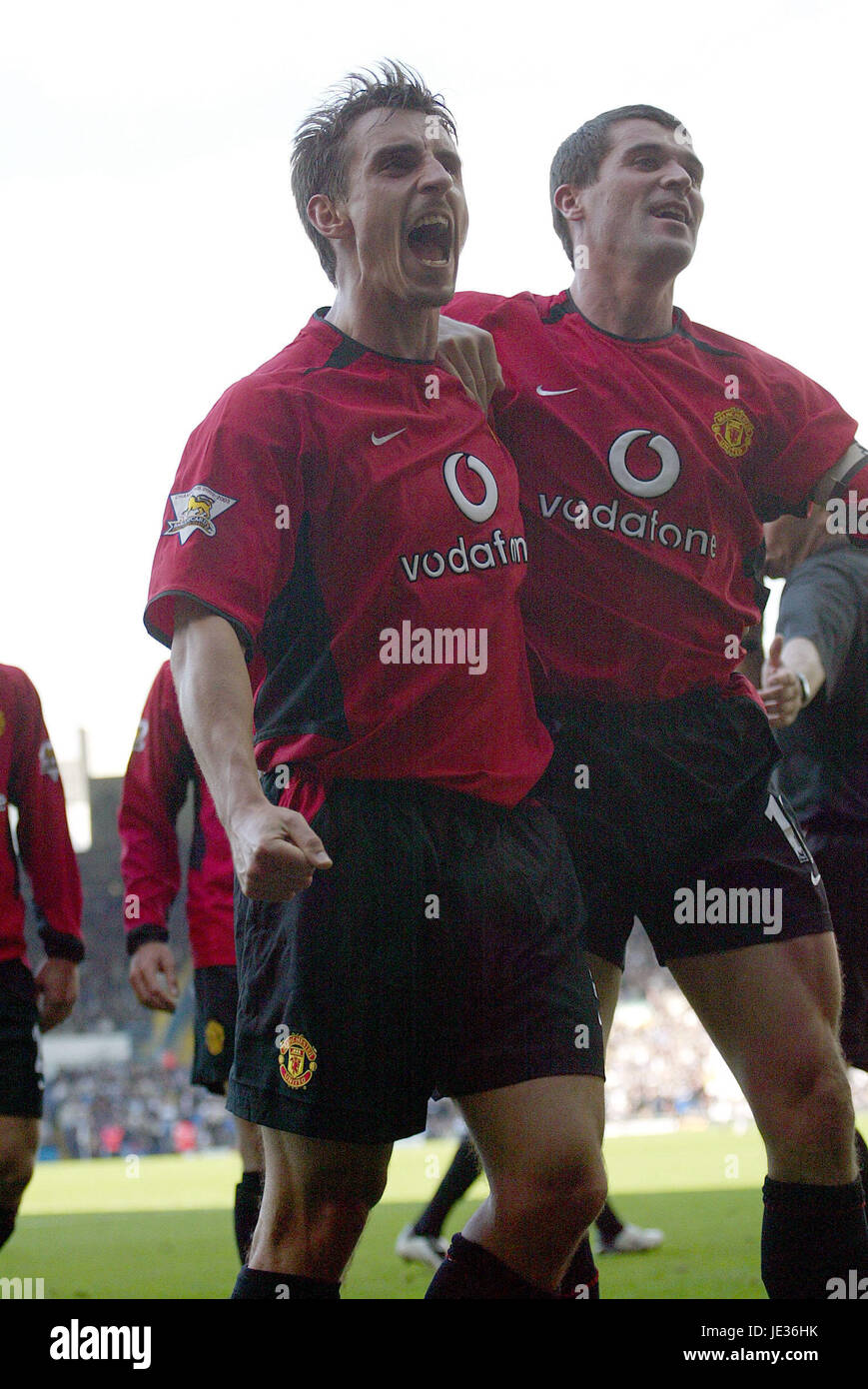 GARY NEVILLE & ROY KEANE LEEDS UTD V MANCHESTER UTD ELLAND ROAD LEEDS