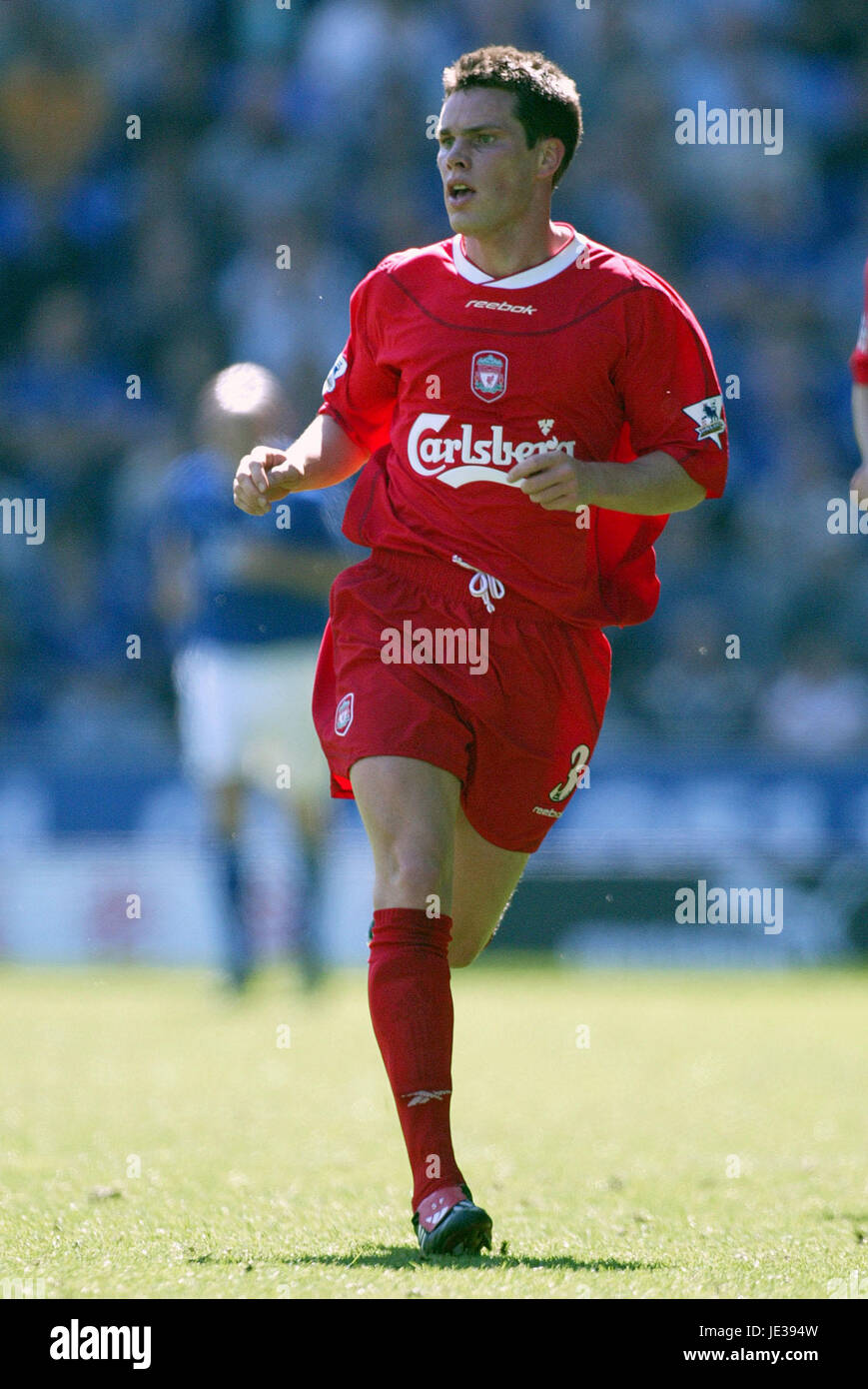 STEVE FINNAN LIVERPOOL FC GOODISON PARK LIVERPOOL ENGLAND 30 August 2003 Stock Photo