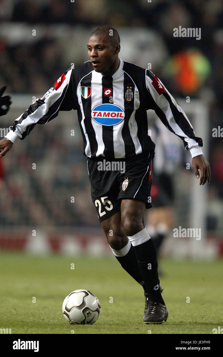 MARCELO ZALAYETA JUVENTUS FC OLD TRAFFORD MANCESTER 19 February 2003 Stock Photo