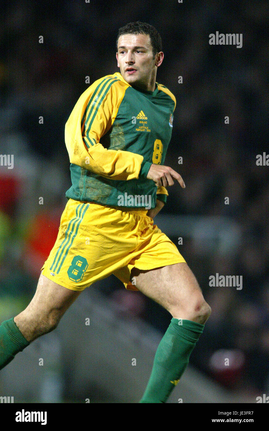 JOSIP SKOKO AUSTRALIA & RACING GENK FC UPTON PARK LONDON ENGLAND 12 February 2003 Stock Photo