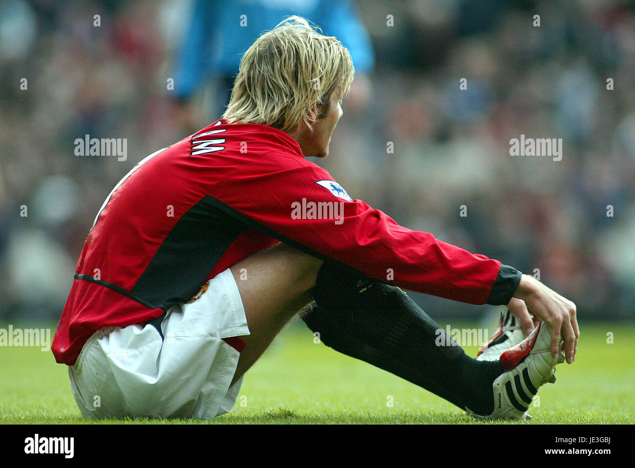 DAVID BECKHAM MANCHESTER UNITED FC OLD TRAFFORD MANCESTER 09 February 2003 Stock Photo