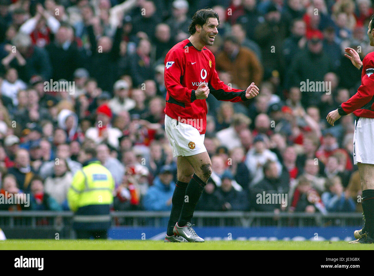 RUUD VAN NISTELROOY MANCHESTER UNITED FC OLD TRAFFORD MANCESTER 09 February 2003 Stock Photo
