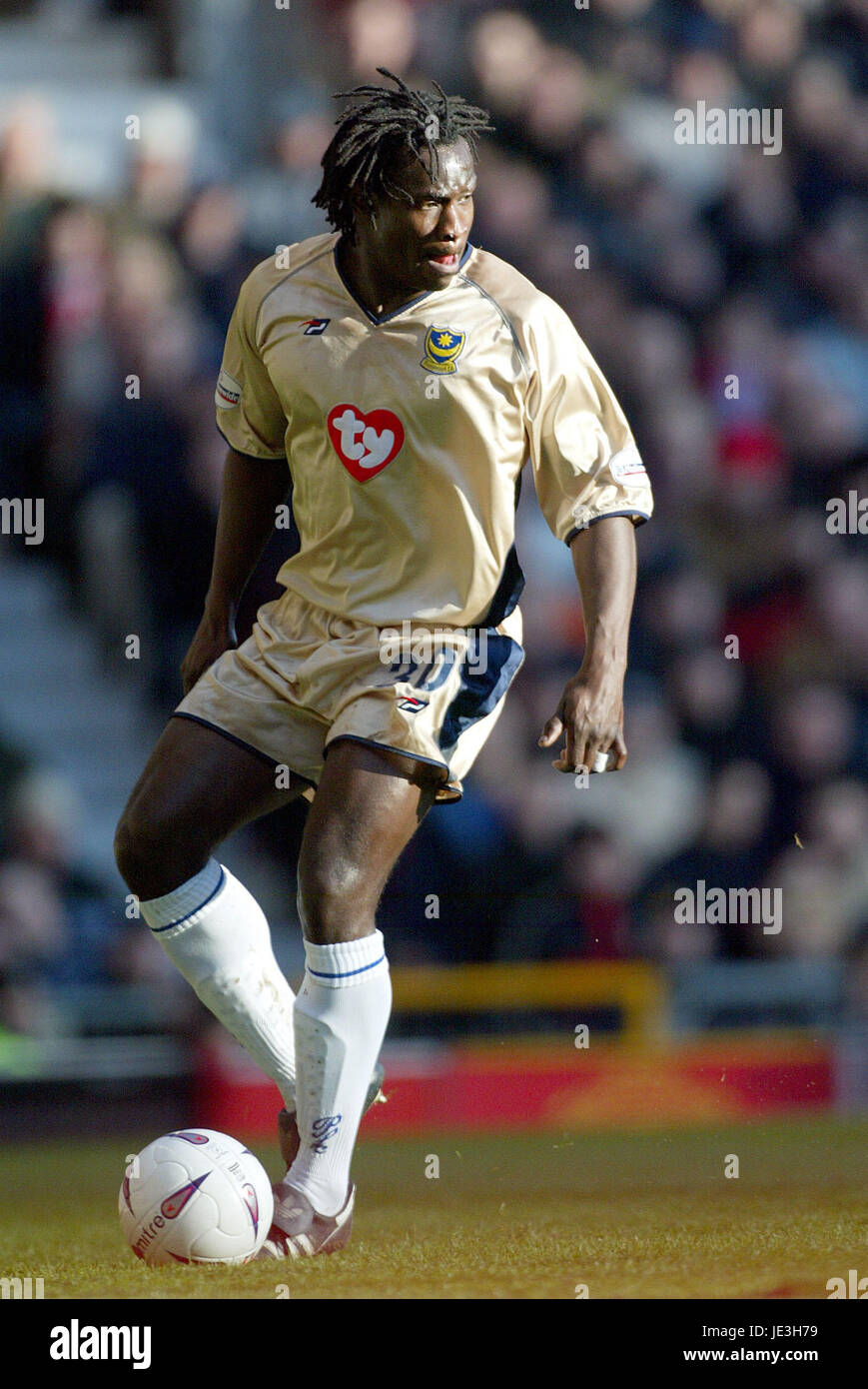 LINVOY PRIMUS PORTSMOUTH FC OLD TRAFFORD MANCESTER 04 January 2003 Stock Photo