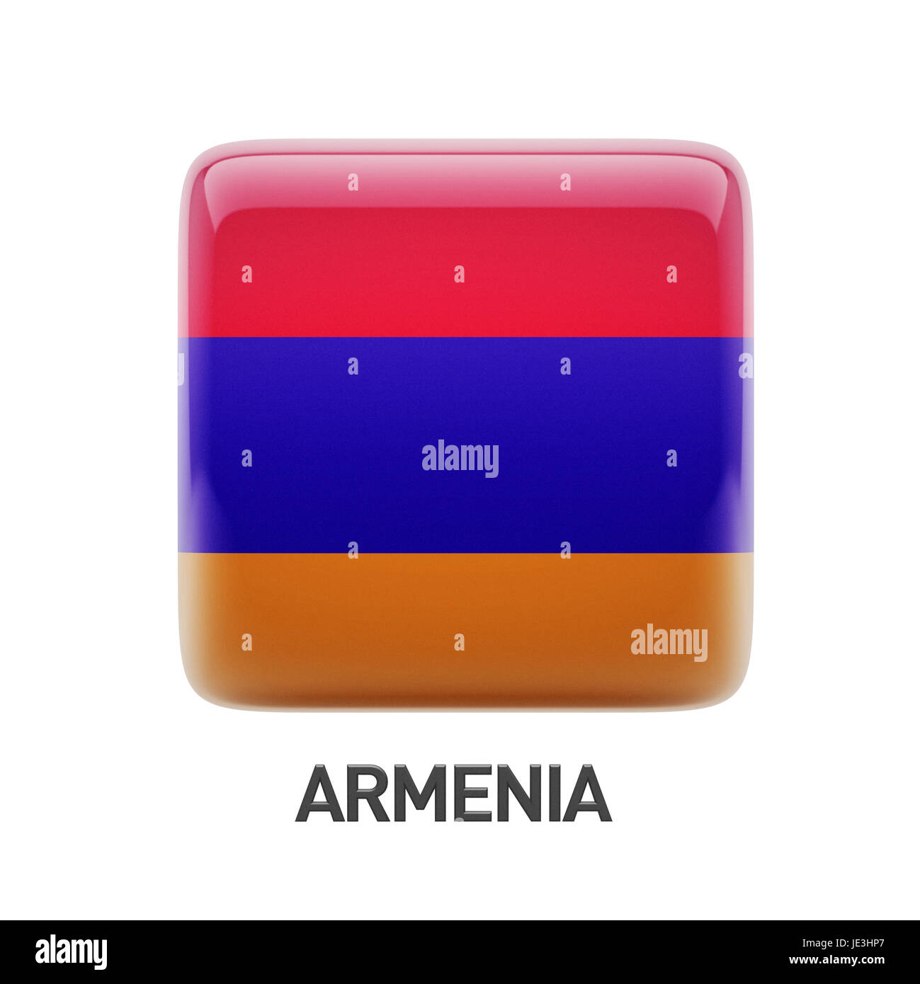 Armenia Flag isolated on white background Stock Photo - Alamy
