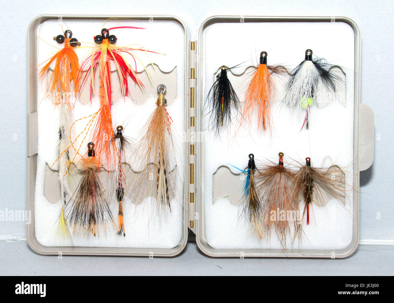 Fishing fly box Stock Photo Alamy