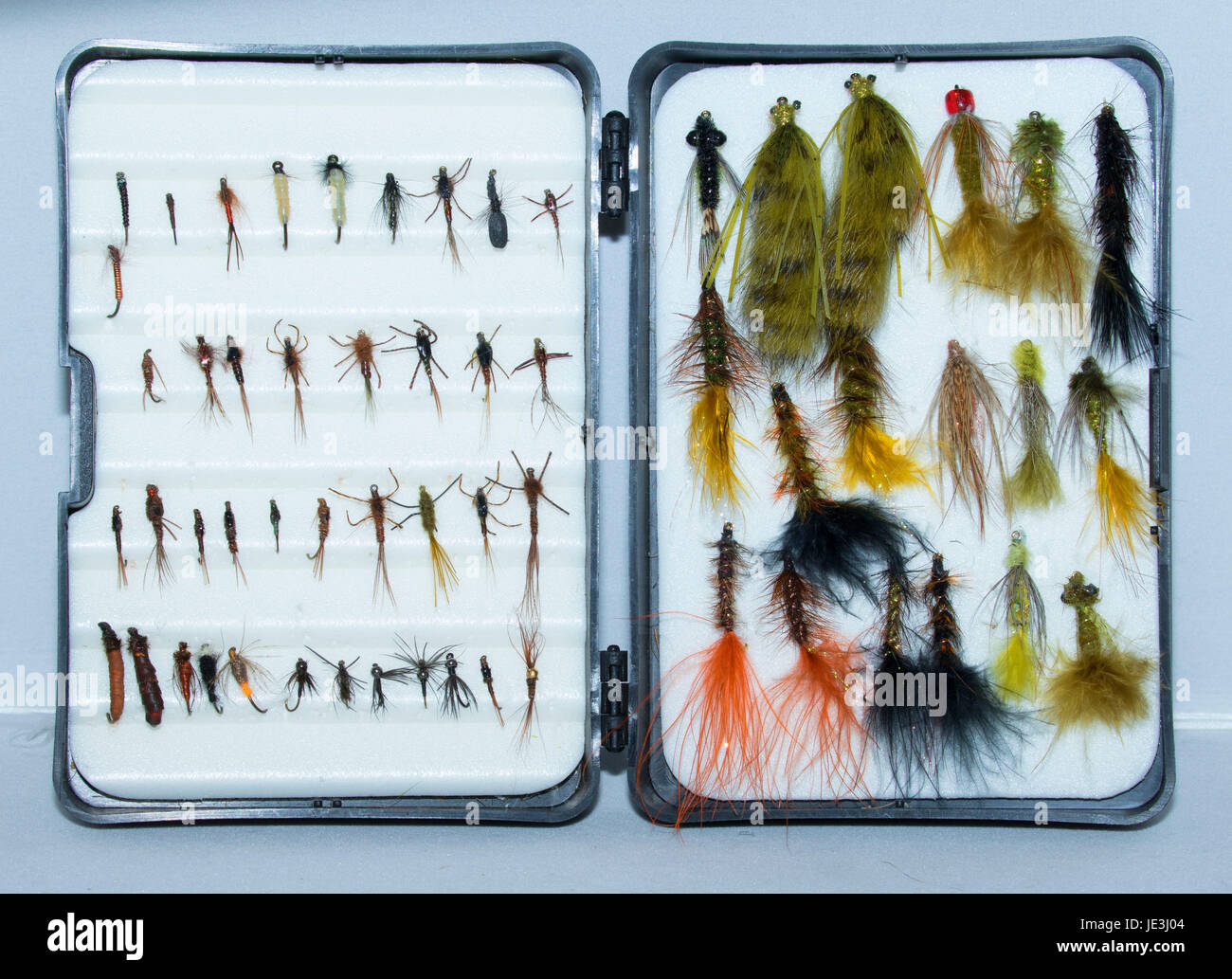 Fishing fly box Stock Photo Alamy