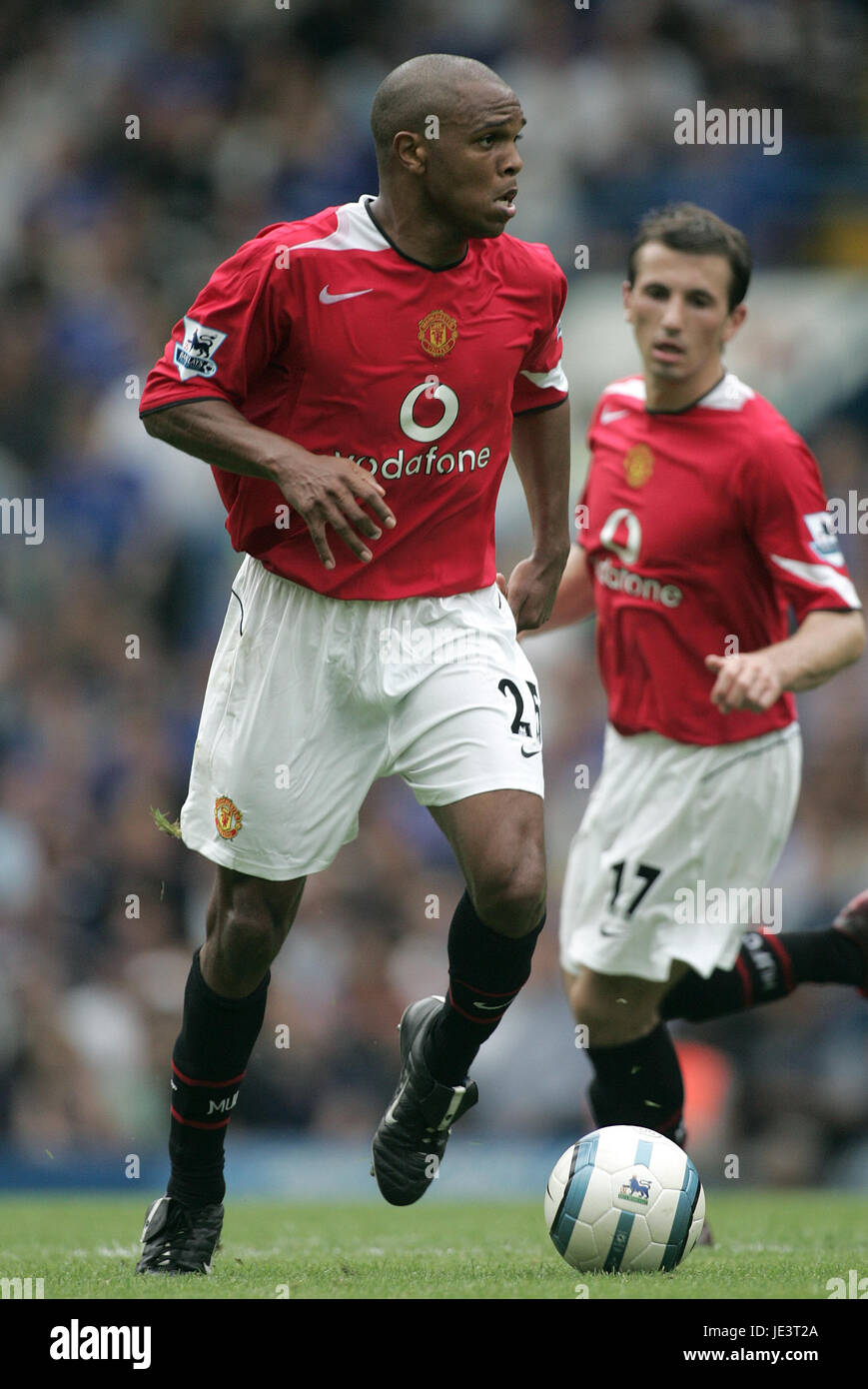 Quinton Fortune Manchester United Fc Stamford Bridge Chelsea London Stock Photo Alamy