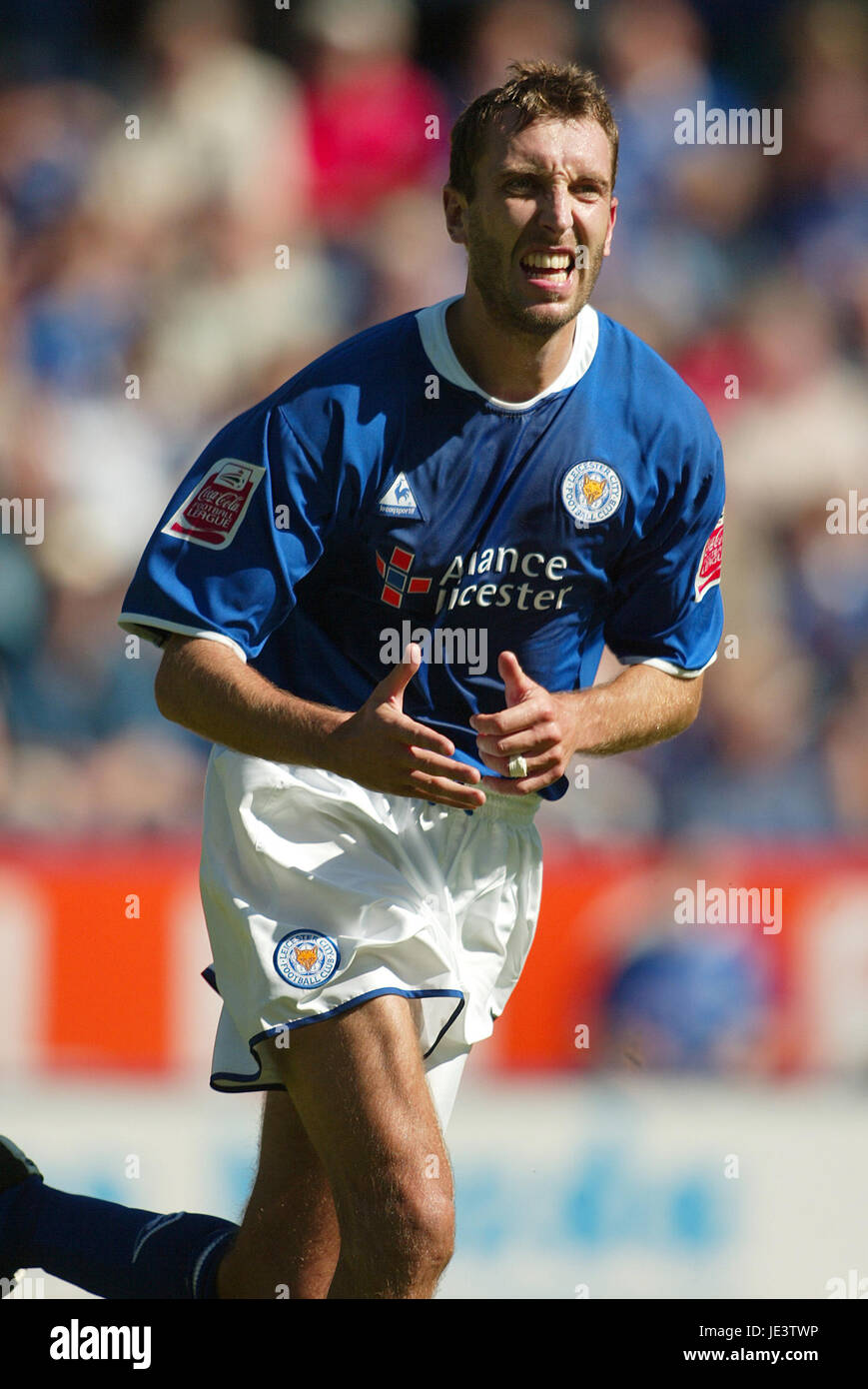 JASON WILCOX LEICESTER CITY FC WALKERS STADIUM LEICESTER ENGLAND 07 August 2004 Stock Photo