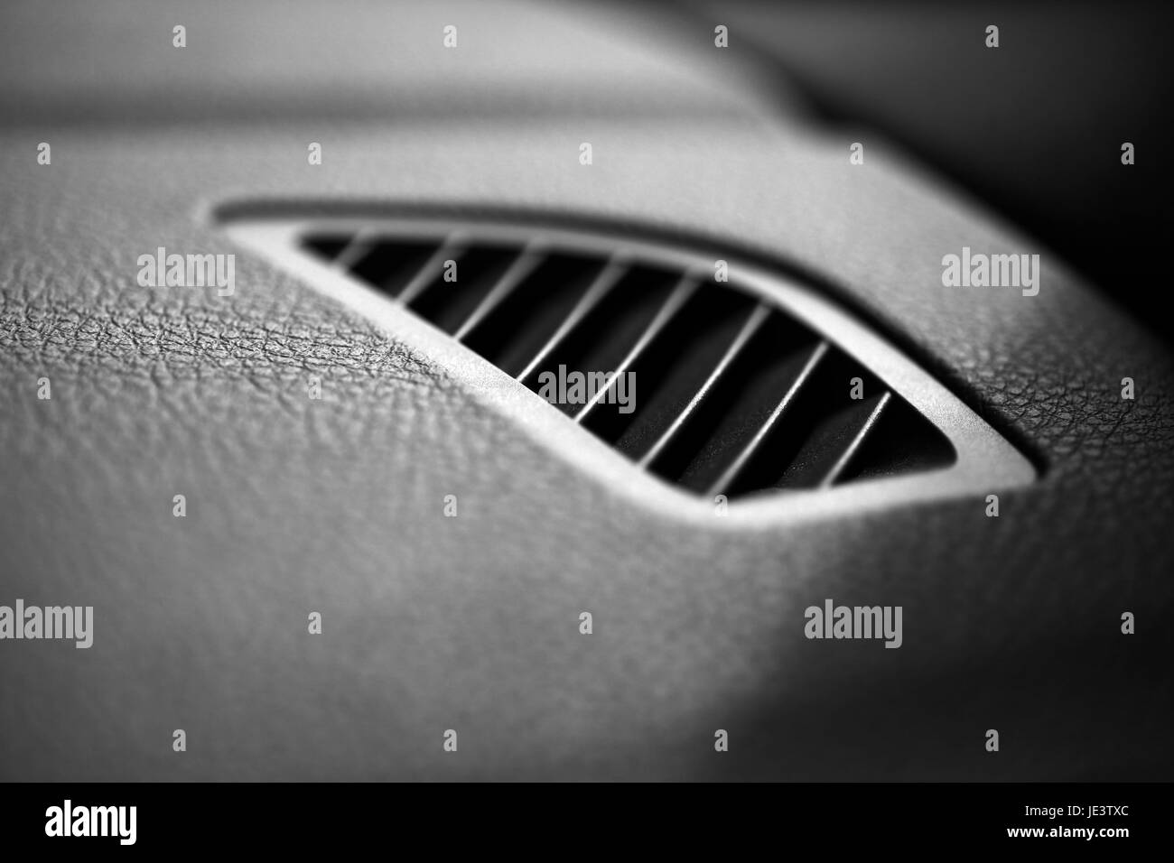 Color detail of the air vent in a car. Stock Photo