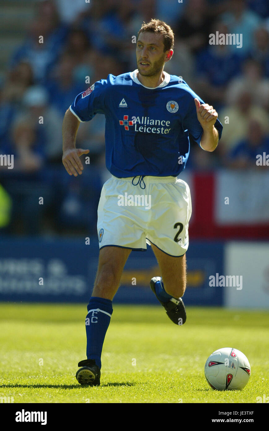 JASON WILCOX LEICESTER CITY FC WALKERS STADIUM LEICESTER ENGLAND 07 August 2004 Stock Photo