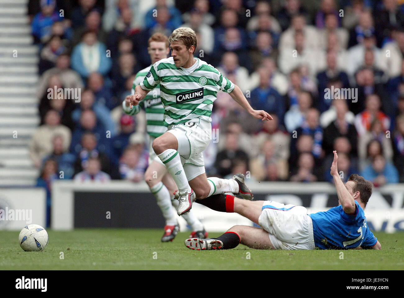 STILIAN PETROV & GAVIN RAE RANGERS V CELTIC FC IBROX GLASGOW SCOTLAND ...