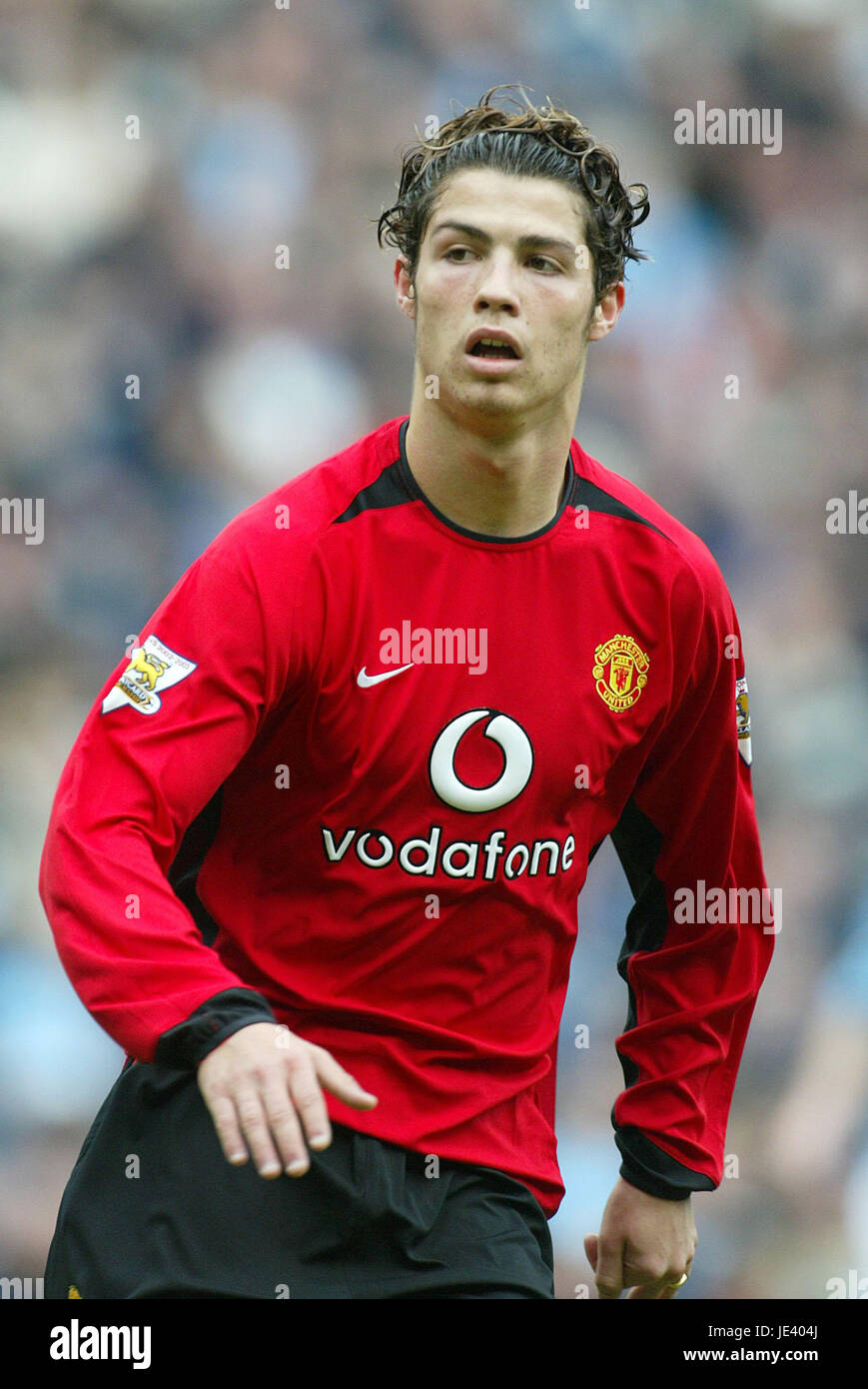 CRISTIANO RONALDO MANCHESTER UNITED FC SPORTS CITY MANCHESTER ENGLAND 14  March 2004 Stock Photo - Alamy