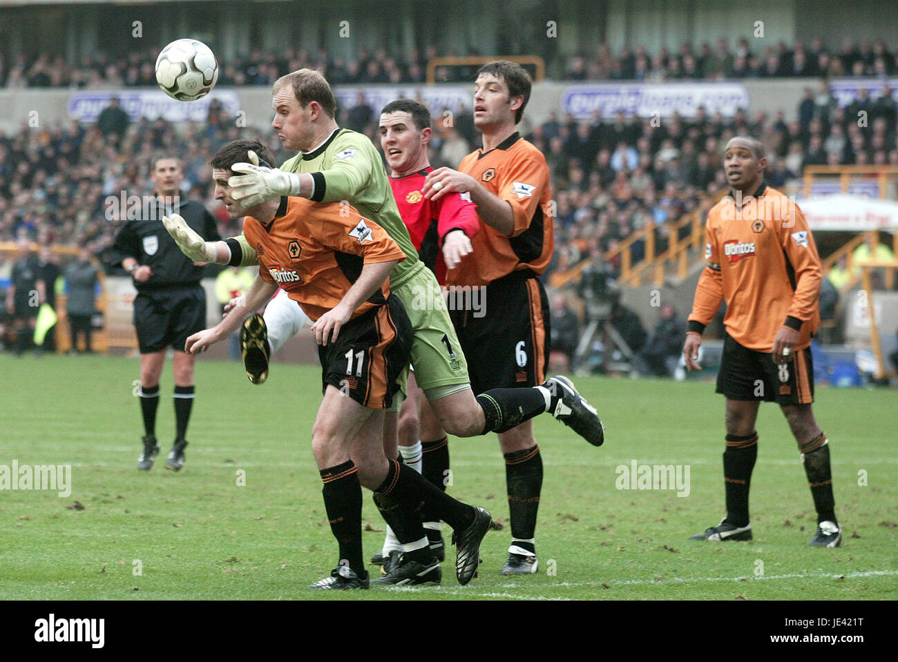 KENNEDY OAKES O'SHEA. & BUTLER WOLVES V MANCHESTER UTD MOLINEUX STADIUM ...
