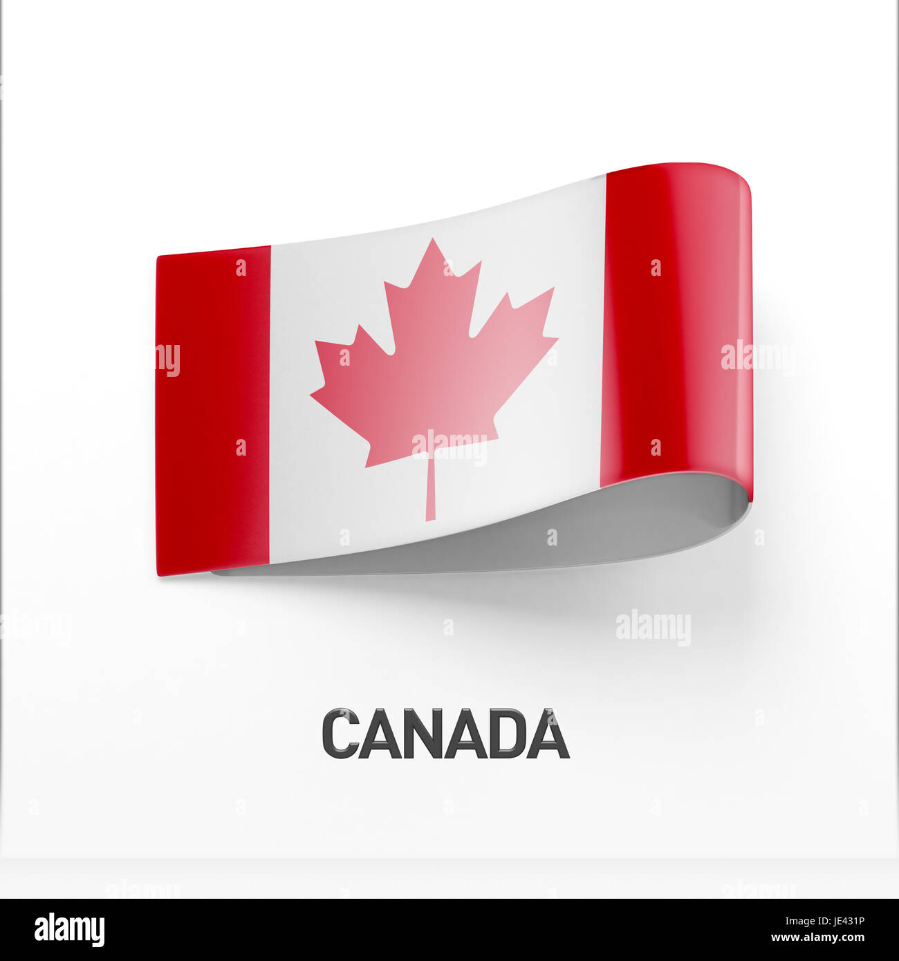 Canada Flag isolated on white background Stock Photo - Alamy