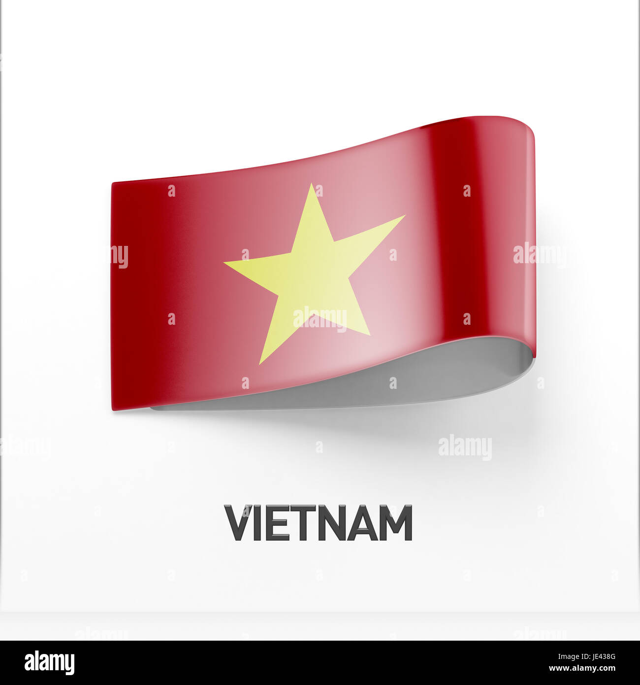 Vietnam Flag isolated on white background Stock Photo - Alamy