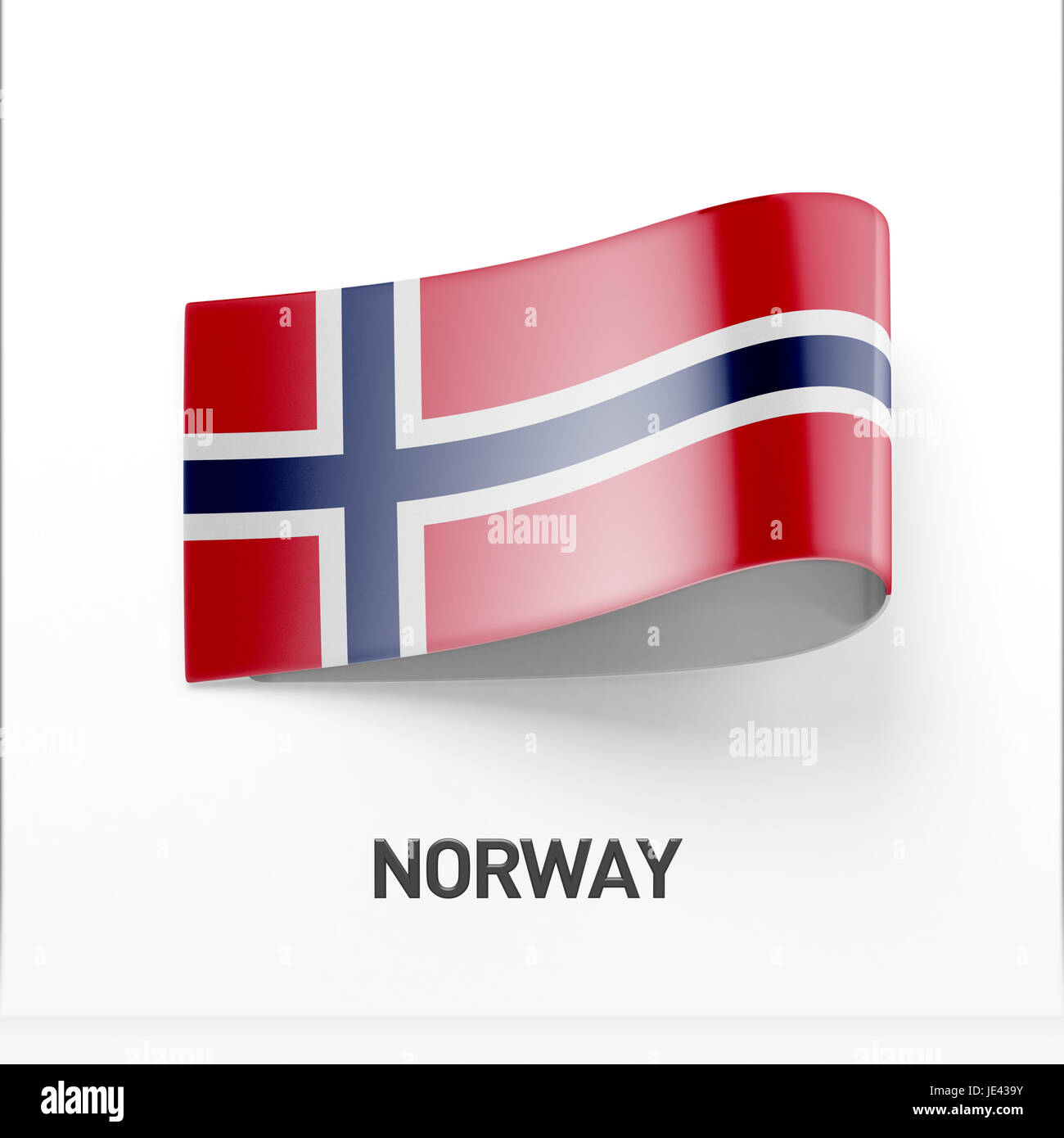 Norway Flag isolated on white background Stock Photo - Alamy