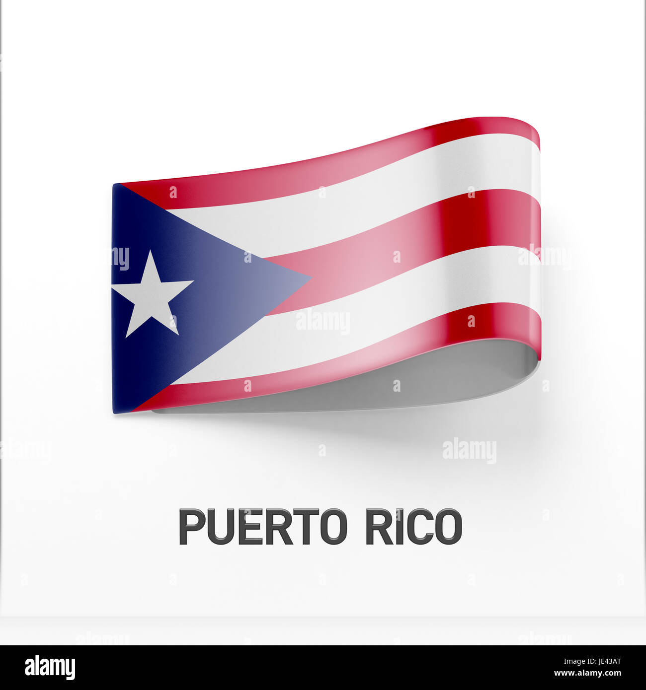 National flag of Puerto Rico made from colored smoke