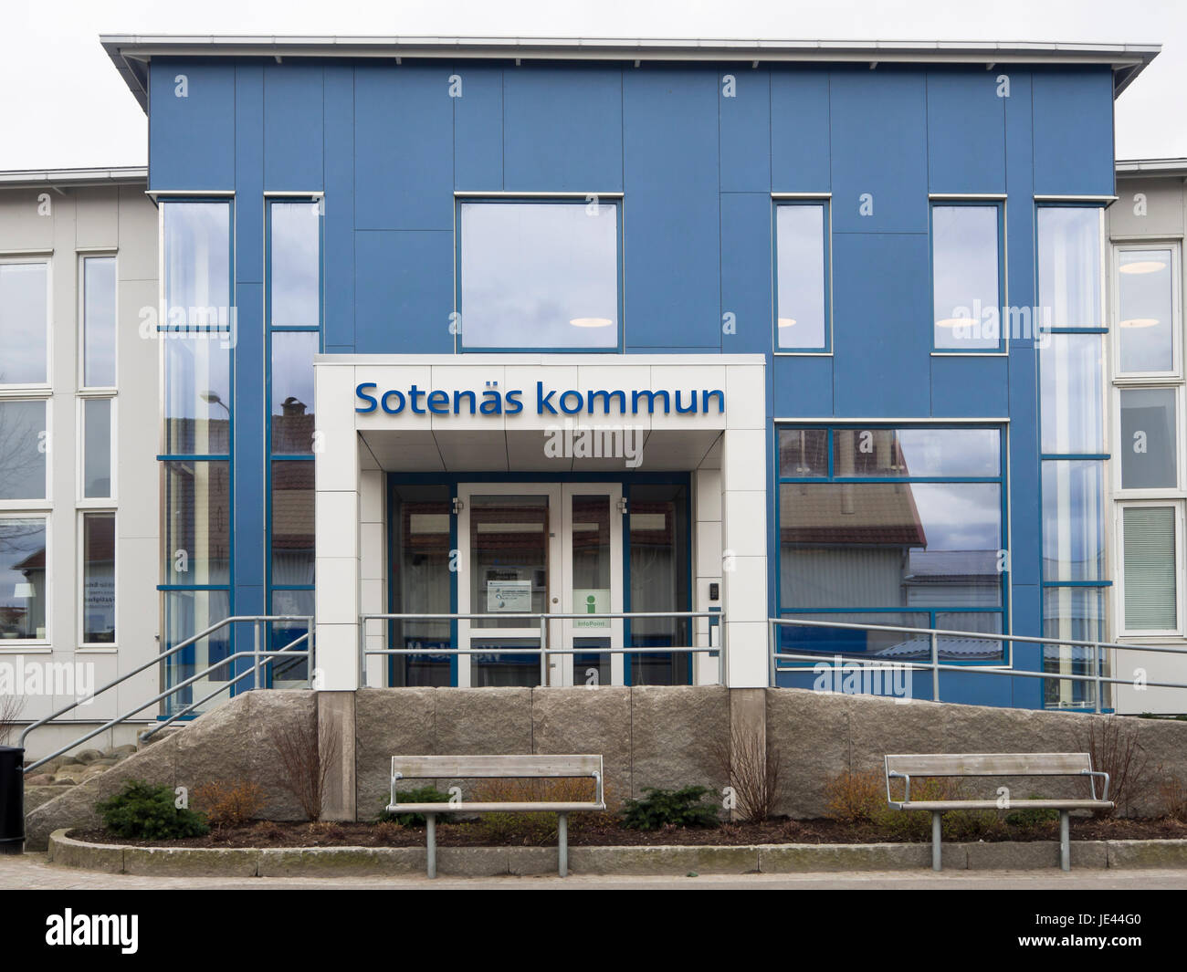 The small town Kungshamn on the west coast of Sweden, the administration headquarters of the local municipality Sotenäs Stock Photo