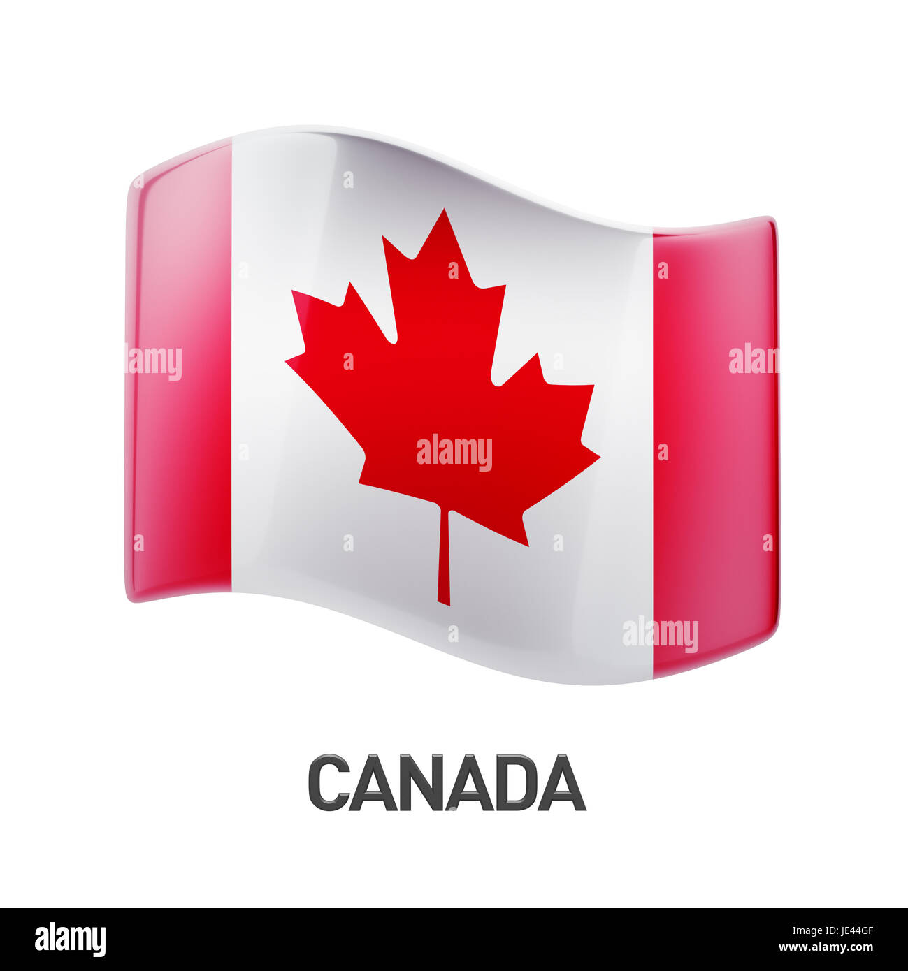 Canada Flag isolated on white background Stock Photo - Alamy