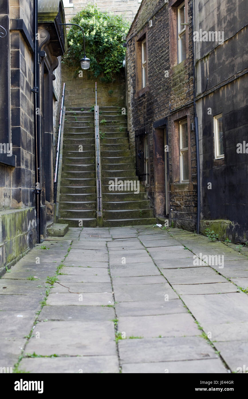 Church Steps in Holmfirth West Yorkshire England Stock Photo