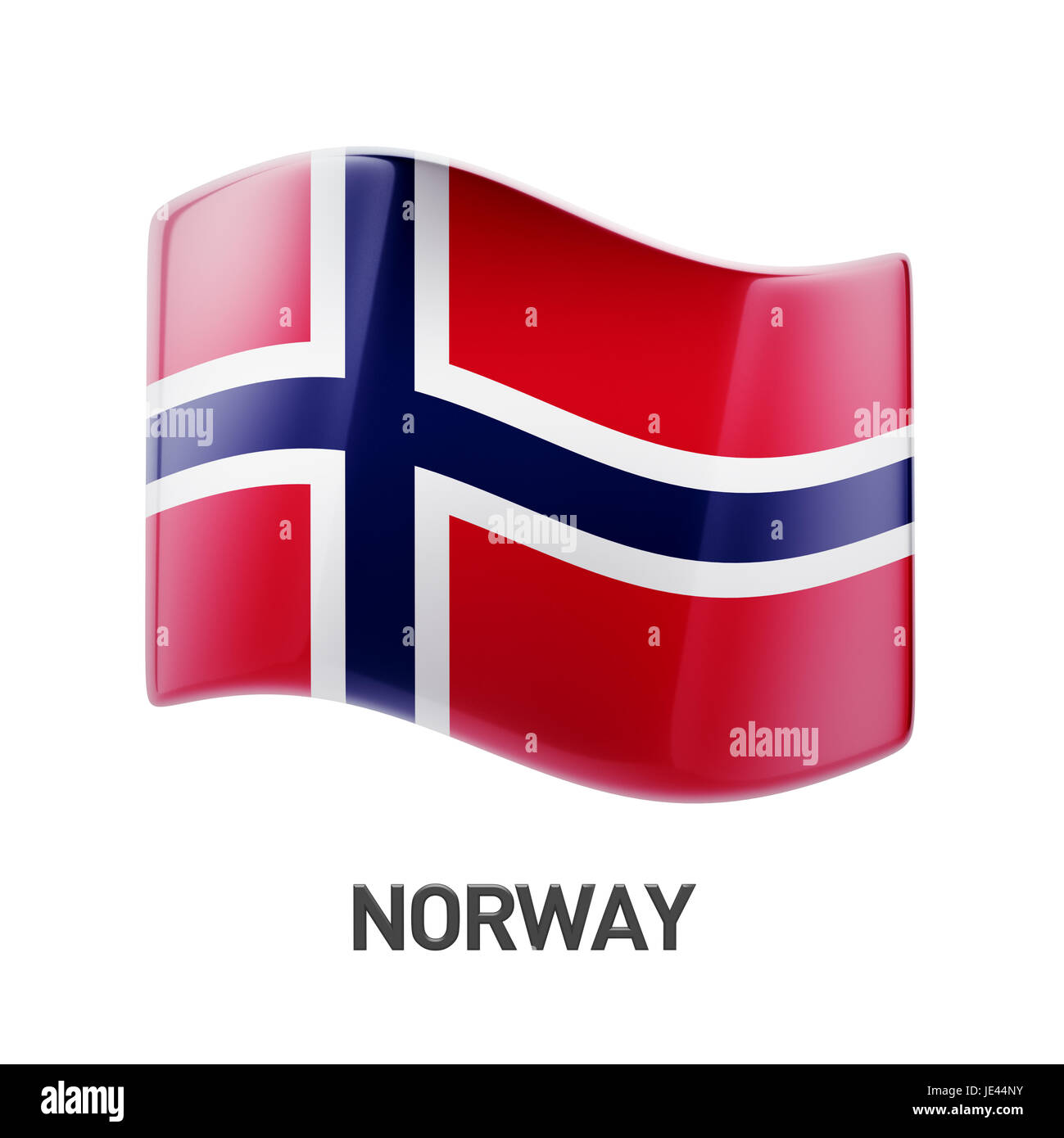 Norway Flag isolated on white background Stock Photo - Alamy