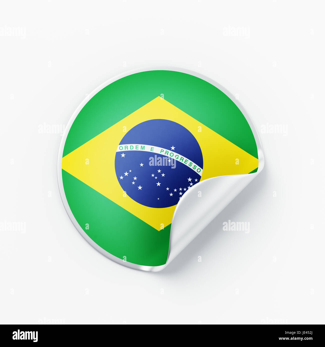 Brazil Flag isolated on white background Stock Photo - Alamy