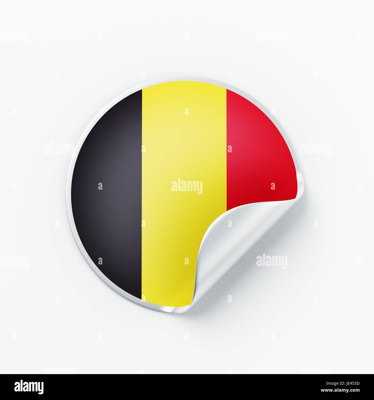 Belgium Flag isolated on white background Stock Photo - Alamy