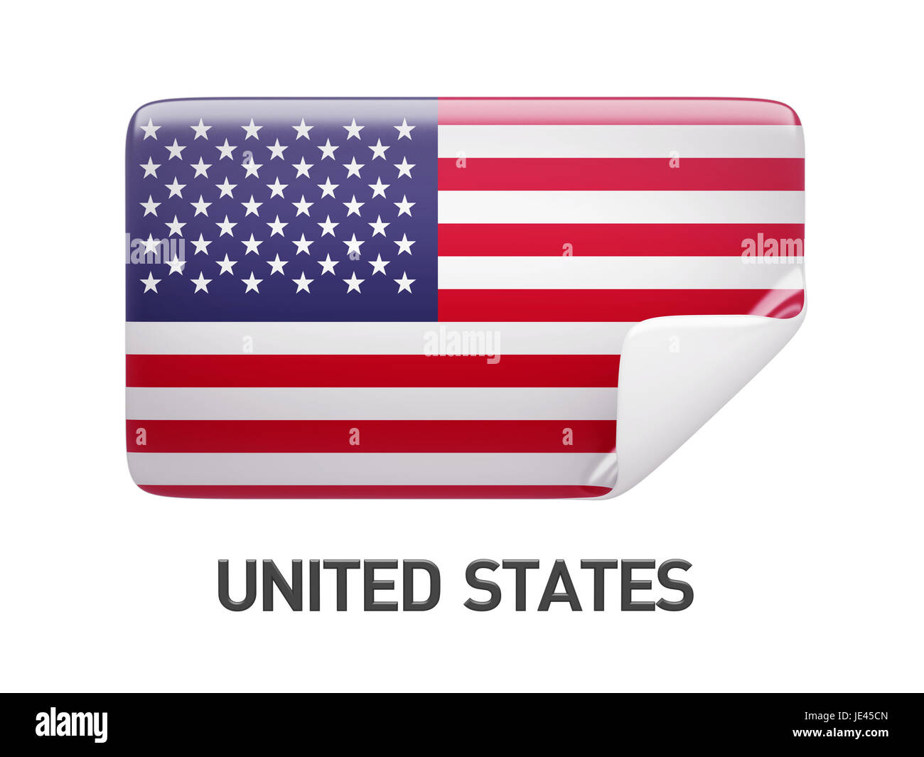 United States Flag isolated on white background Stock Photo - Alamy