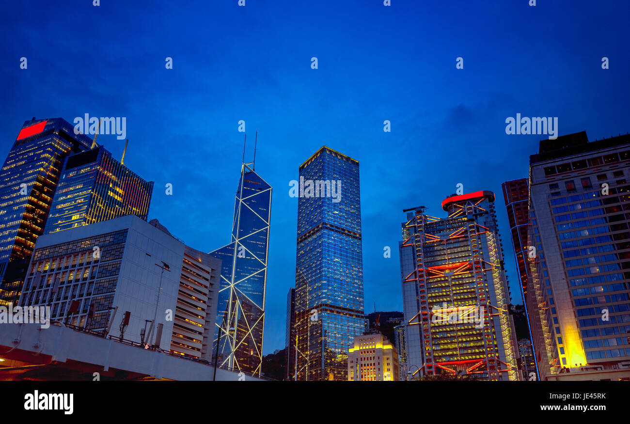 Hong Kong Cityscape at night Stock Photo - Alamy