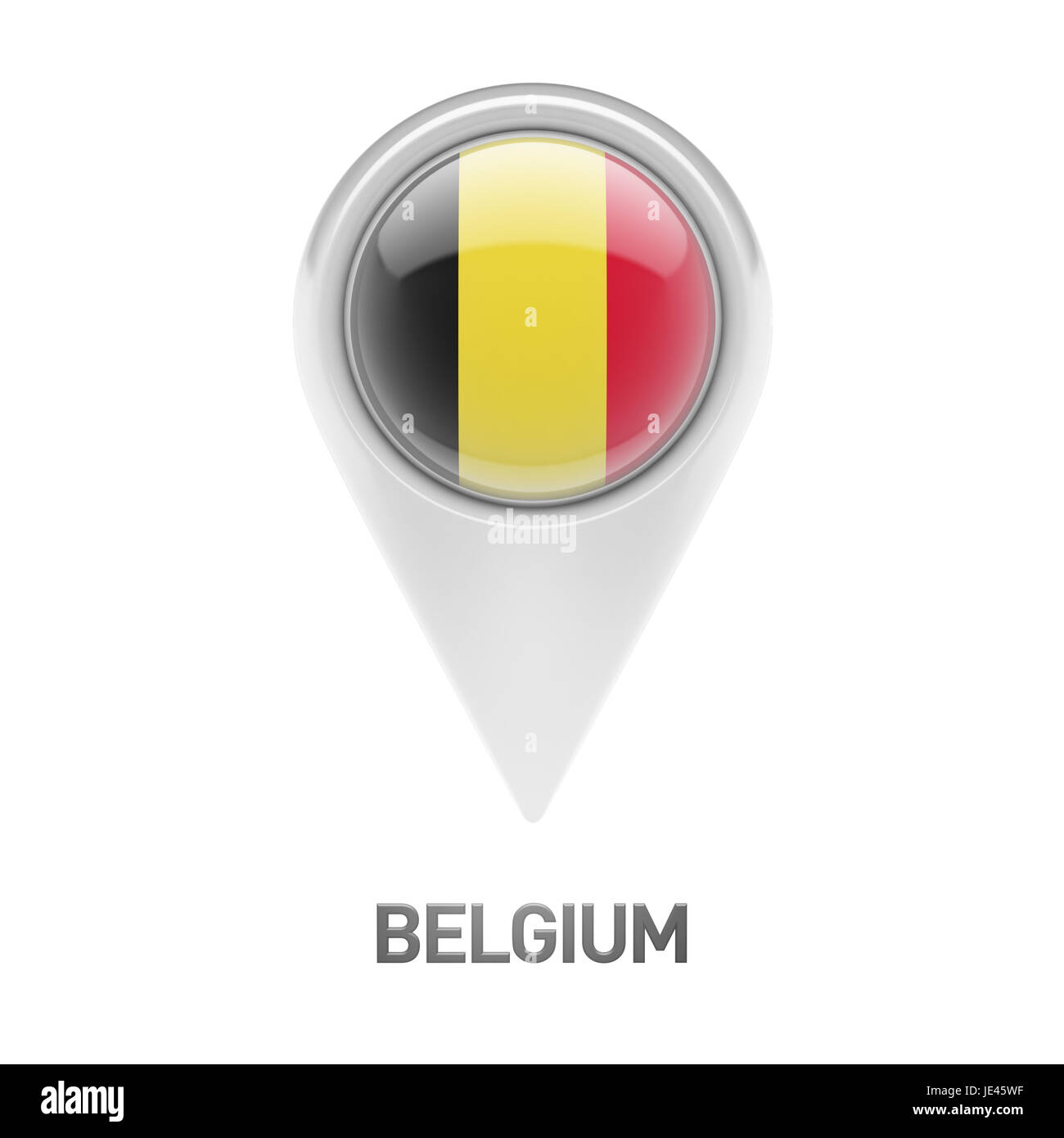 Map of belgium in white hi-res stock photography and images - Alamy