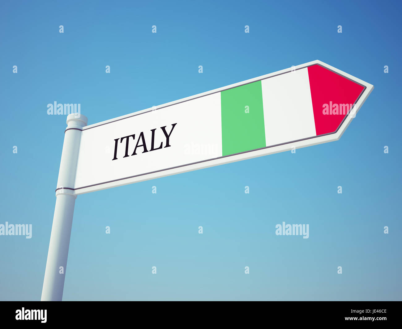 Italy flag road sign hi-res stock photography and images - Alamy