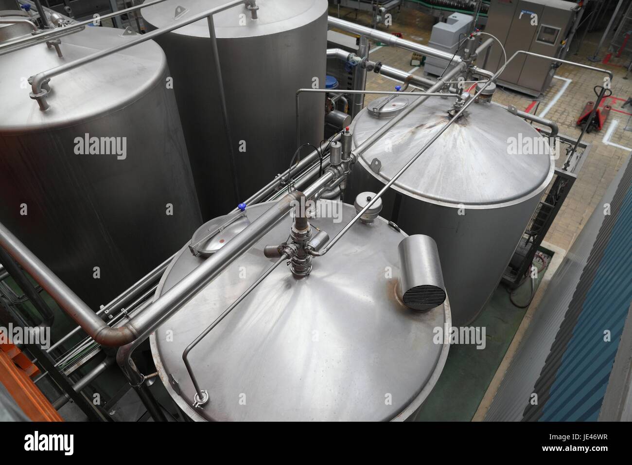 Big containers in a brewery Stock Photo Alamy