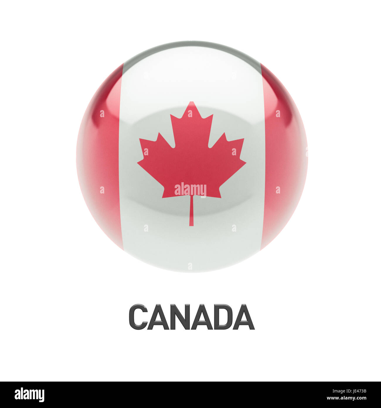 Canada Flag isolated on white background Stock Photo - Alamy