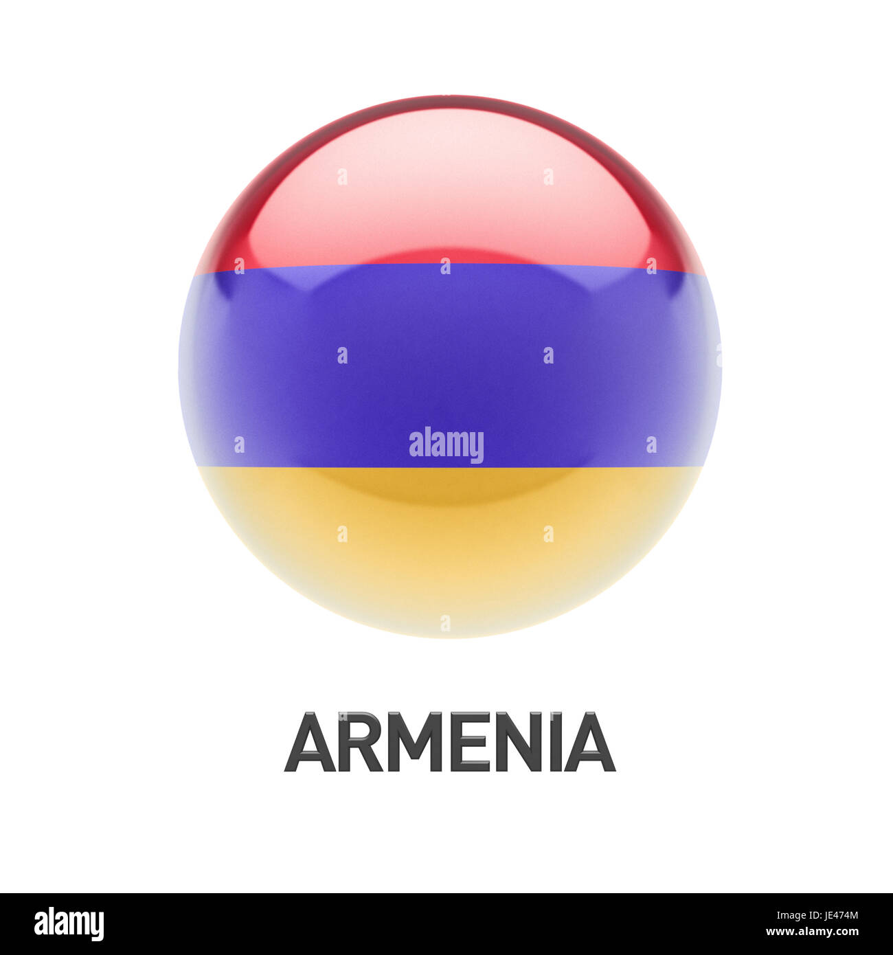 Armenia Flag isolated on white background Stock Photo - Alamy