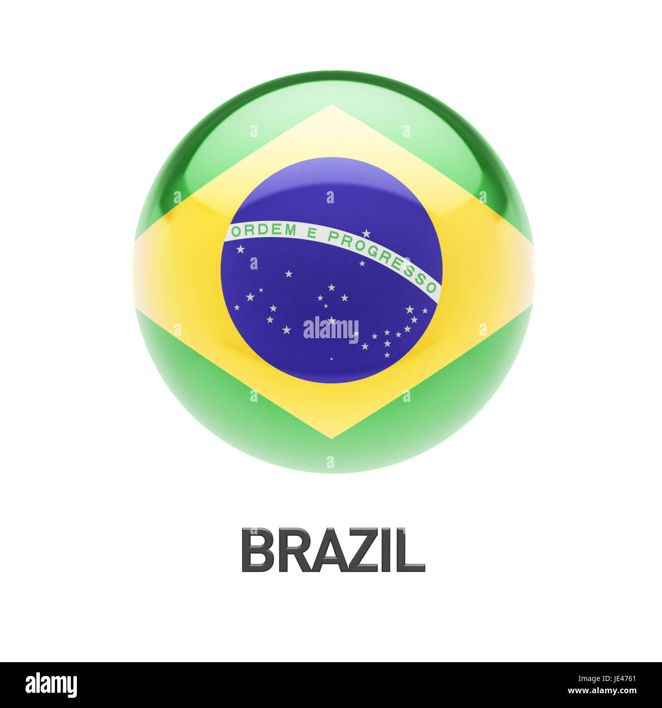 Brazil Flag isolated on white background Stock Photo - Alamy