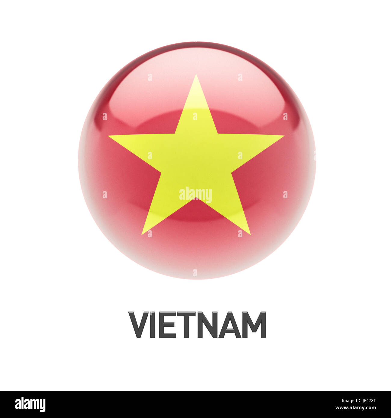 Vietnam Flag isolated on white background Stock Photo - Alamy