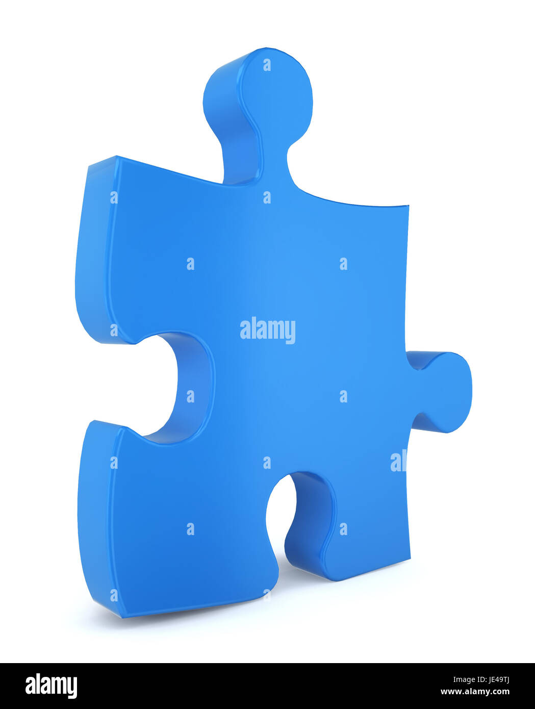 Puzzle piece. 3d illustration on white background Stock Photo - Alamy