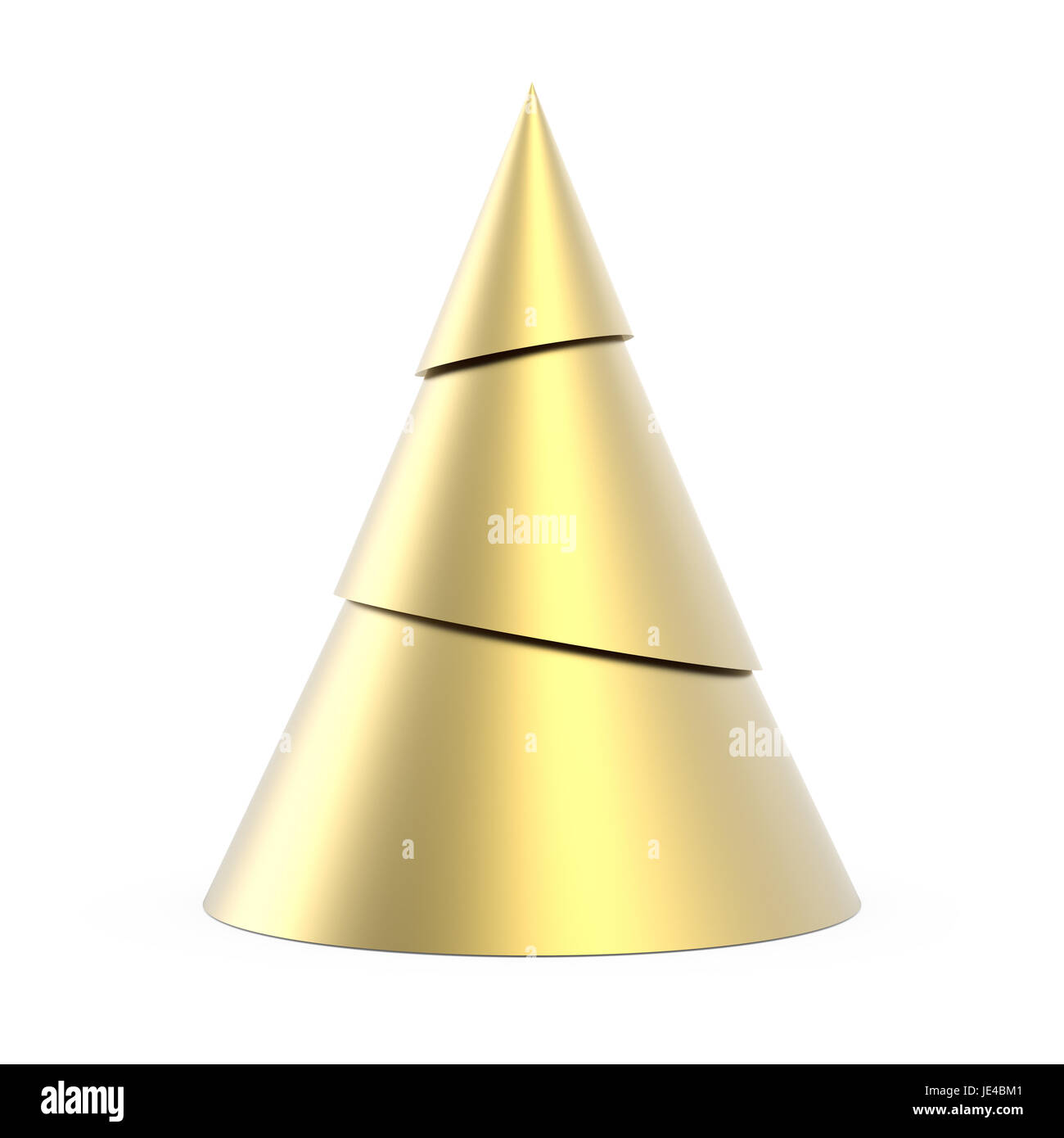 Gold stylized Christmas tree isolated on white background Stock Photo ...