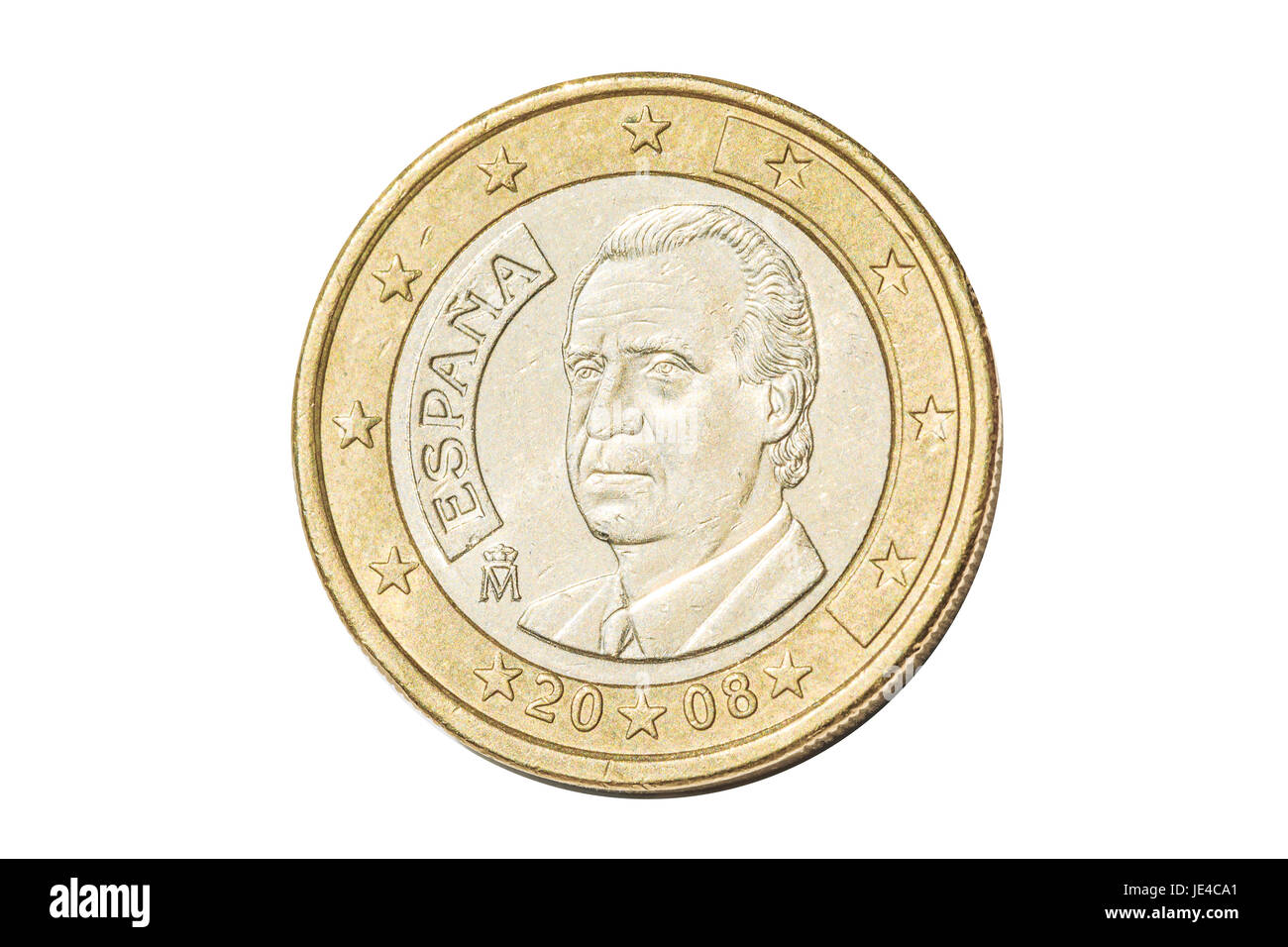 Spain one euro coin Stock Photo Alamy