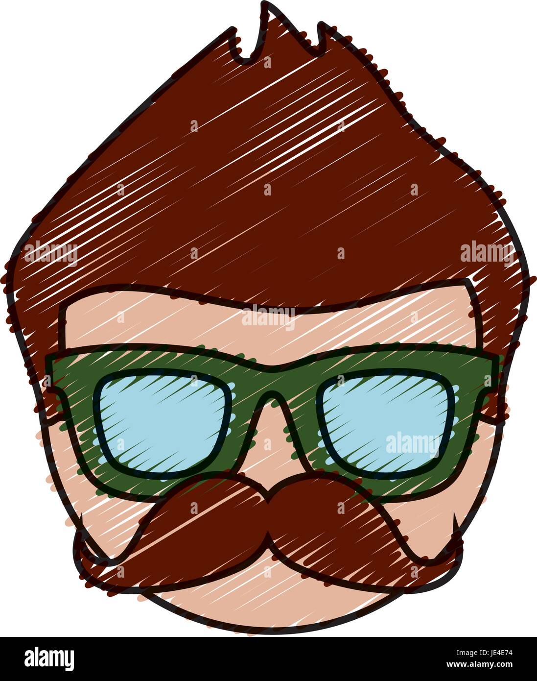 hipster man icon Stock Vector Image & Art - Alamy
