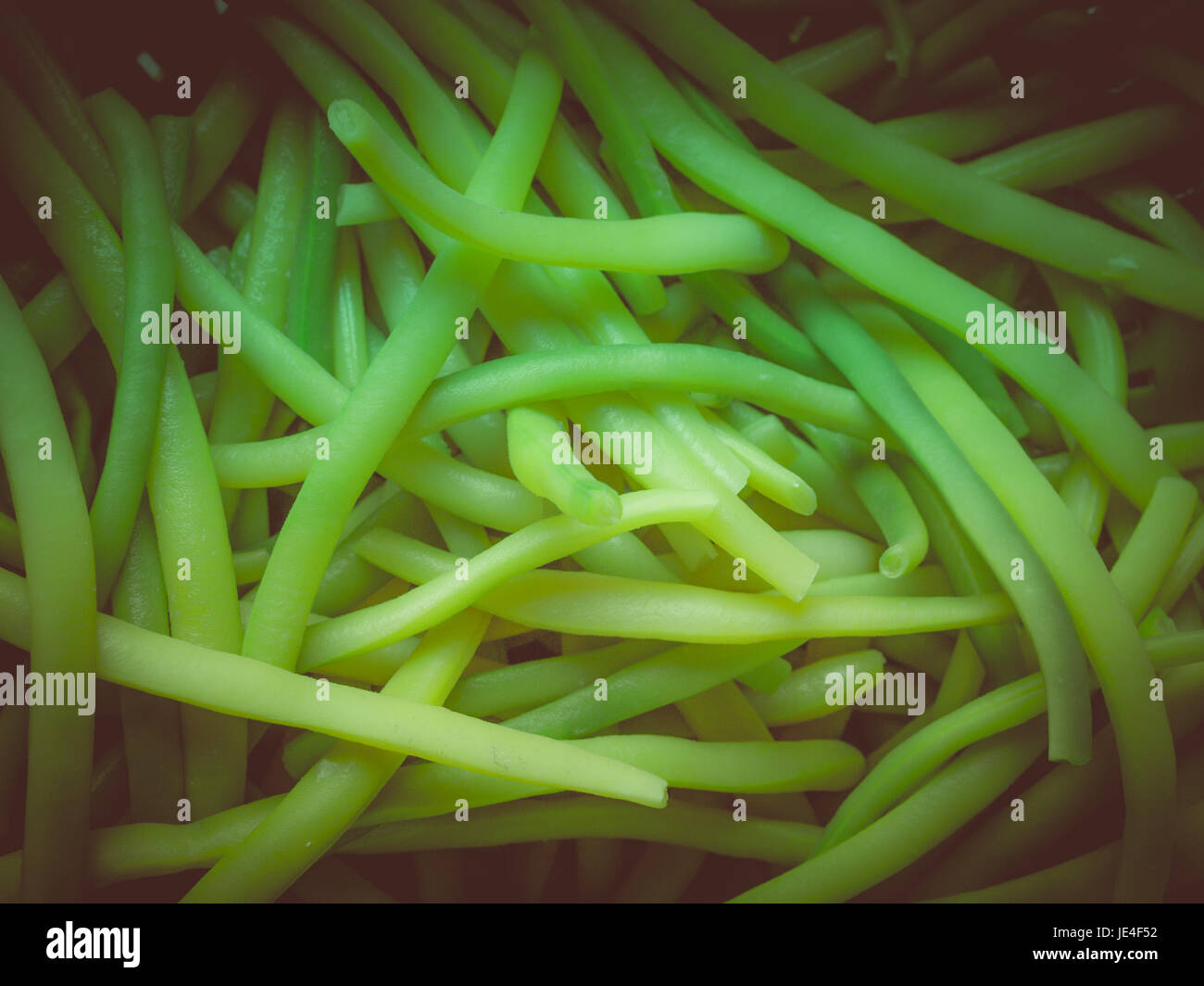 Vintage looking Green beans aka string beans or snap beans vegetables