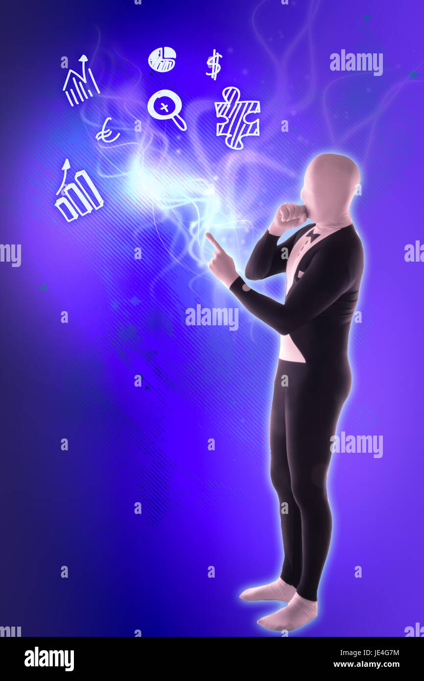 man mime present business symbols Stock Photo