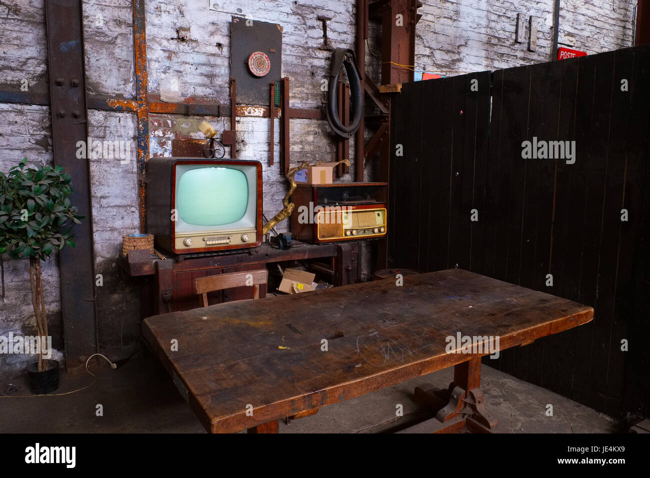 Old factory refectory Stock Photo - Alamy